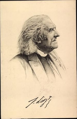 Bild des Verkufers fr Ansichtskarte / Postkarte Komponist Franz Liszt, Portrait zum Verkauf von akpool GmbH