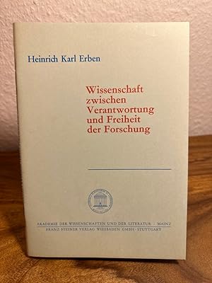 Seller image for Wissenschaft zwischen Verantwortung und Freiheit der Forschung. for sale by Antiquariat an der Nikolaikirche