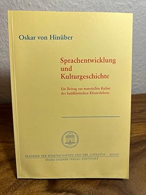 Bild des Verkufers fr Sprachentwicklung und Kulturgeschichte. Ein Beitrag zur materiellen Kultur des buddhistischen Klosterlebens. zum Verkauf von Antiquariat an der Nikolaikirche