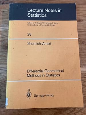 Bild des Verkufers fr Differential-Geometrical Methods in Statistics. zum Verkauf von Plurabelle Books Ltd