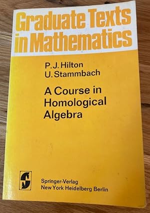 Imagen del vendedor de A Course in Homological Algebra. a la venta por Plurabelle Books Ltd