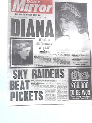 Bild des Verkufers fr Daily Mirror November 5th 1981 #24,175 Diana zum Verkauf von World of Rare Books