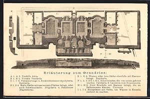 Bild des Verkufers fr Ansichtskarte Badenweiler, Grundriss der rmischen Bder zum Verkauf von Bartko-Reher