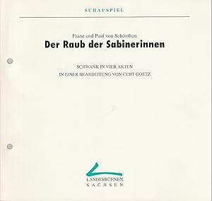 Bild des Verkufers fr Programmheft von Schnthan DER RAUB DER SABINERINNEN Premiere 6. November 1993 Spielzeit 1993 / 94 Heft 2 zum Verkauf von Programmhefte24 Schauspiel und Musiktheater der letzten 150 Jahre