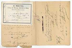 Imagen del vendedor de 4 autograph letters signed, autograph poem signed, and autograph document with three signatures. a la venta por Antiquariat INLIBRIS Gilhofer Nfg. GmbH