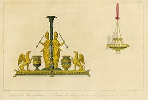 Disegno per calamaio in bronzo dorato con ornamenti in cristallo (design for gilt bronze inkwell ...