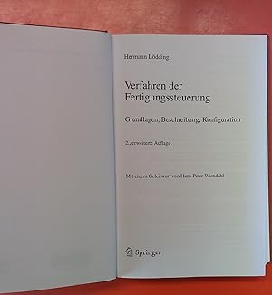 Seller image for Verfahren der Fertigungssteuerung. Grundlagen, Beschreibung, Konfiguration. 2., erweiterte Auflage. for sale by biblion2