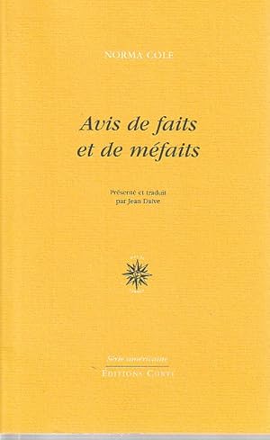 Seller image for Avis de faits et de mfaits, for sale by L'Odeur du Book