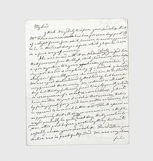 Bild des Verkufers fr Autograph letter signed, to the Earl of Shelburne on the sickness of his son. zum Verkauf von Peter Harrington.  ABA/ ILAB.