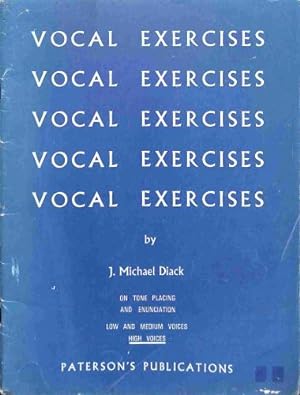 Bild des Verkufers fr Vocal Exercises on Tone Placing and Enunciation zum Verkauf von WeBuyBooks