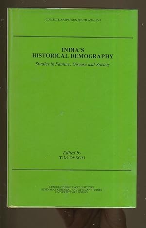 Image du vendeur pour INDIA'S HISTORICAL DEMOGRAPHY mis en vente par Daniel Liebert, Bookseller