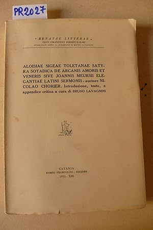 Imagen del vendedor de Aloisiae sigeae toletanae satyra sotadica de arcanis amoris et veneris sive Joannes Meursii elegantiae latini sermones a la venta por Studio Bibliografico Restivo Navarra