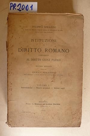 Istituzioni di diritto romano comparato al diritto civile patrio, vol. I-II