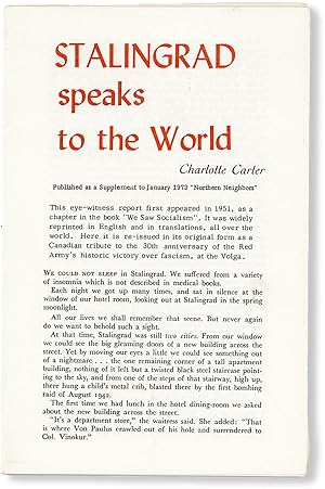 Stalingrad Speaks to the World