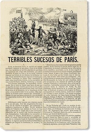 Bild des Verkufers fr [Drop title] Terribles Sucesos de Paris zum Verkauf von Lorne Bair Rare Books, ABAA