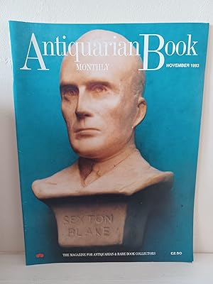 Imagen del vendedor de Antiquarian Book Monthly, vol. XX, no. 11, Issue 235, November 1993 a la venta por B. B. Scott, Fine Books (PBFA)