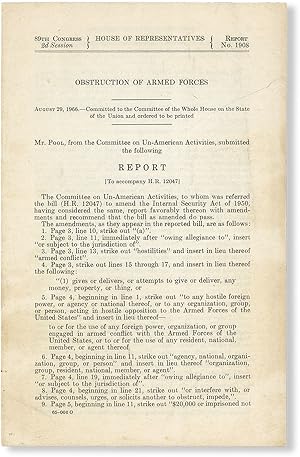 Obstruction of Armed Forces [89th Congress, 2d Session, Report no. 1908]