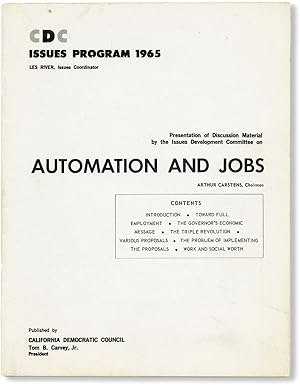 Presentation of Discussion Material by the Issues Development Committee on Automation and Jobs [C...