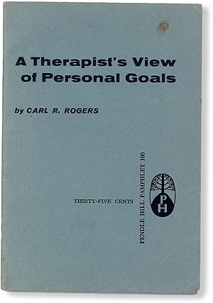 Imagen del vendedor de A Therapist's View of Personal Goals a la venta por Lorne Bair Rare Books, ABAA