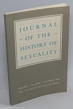 Bild des Verkufers fr Journal of the History of Sexuality: vol. 1, #2, October 1990 zum Verkauf von Bolerium Books Inc.