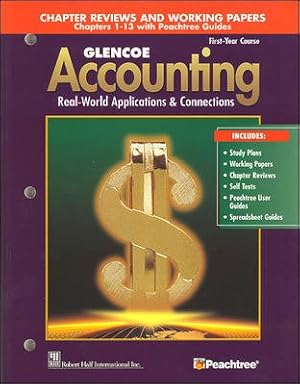 Image du vendeur pour Glencoe Accounting : Working Papers Chapter 1-13 mis en vente par GreatBookPricesUK