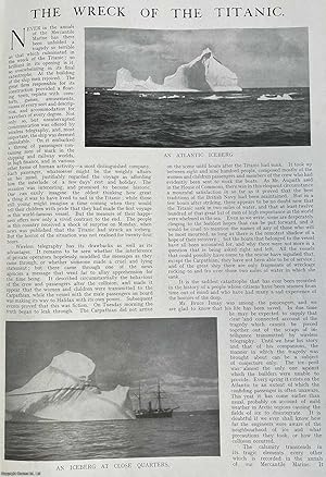 The Wreck of the Titanic. Several pictures and accompanying text, removed from an original issue ...