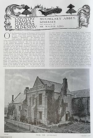 Imagen del vendedor de Muchelney Abbey, Somerset. The Property of Mr. Walter Long. Several pictures and accompanying text, removed from an original issue of Country Life Magazine, 1912. a la venta por Cosmo Books