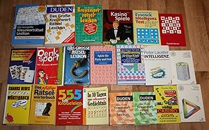 21 Bücher - DENKSPORT, RÄTSEL, QUIZ, WISSEN, DENKSPIELE, BRAINPOWER.