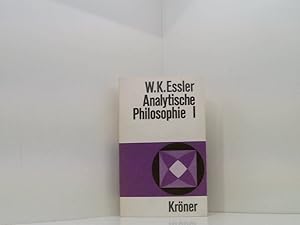 Bild des Verkufers fr Analytische Philosophie I (1) - Methodenlehre, Sprachphilosophie, Ontologie, Erkenntnistheorie zum Verkauf von Book Broker