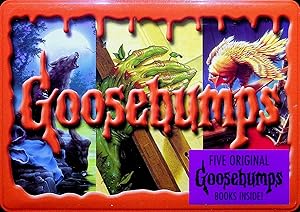 Image du vendeur pour Goosebumps Retro Fear Set: Limited Edition Tin- Includes: Stay Out of the Basement, The Werewolf of Fever Swamp, The Haunted School, Piano Lessons Can Be Murder, and The Cuckoo Clock of Doom (Goosebumps) mis en vente par Adventures Underground