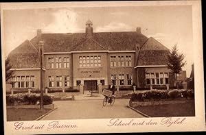 Bild des Verkufers fr Ansichtskarte / Postkarte Bussum Nordholland Niederlande, Schule, Bijbel zum Verkauf von akpool GmbH