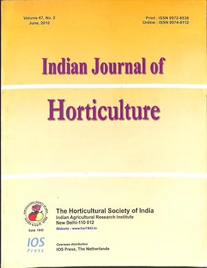 Seller image for Indian Journal of Horticulture Volume 67, No. 2 for sale by Majestic Books