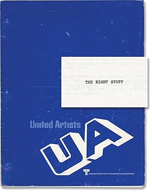 Bild des Verkufers fr The Right Stuff (Original screenplay for the 1983 film) zum Verkauf von Royal Books, Inc., ABAA