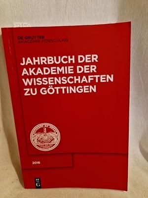 Bild des Verkufers fr Jahrbuch der Akademie der Wissenschaften zu Gttingen 2016. zum Verkauf von Versandantiquariat Waffel-Schrder