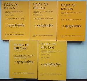 Imagen del vendedor de Flora of Bhutan, including a record of plants from Sikkim. Volume 1 parts 1-3; Volume 2 part 1 & Volume 3 part 1 a la venta por Mike Park Ltd