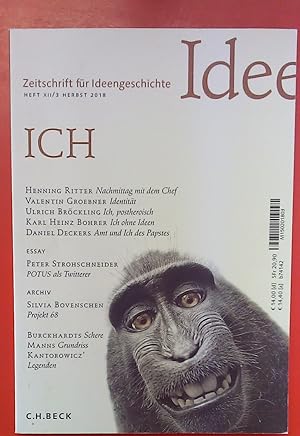 Bild des Verkufers fr Zeitschrift fr Ideengeschichte, HEFT XII/3 - Herbst 2018, ICH zum Verkauf von biblion2