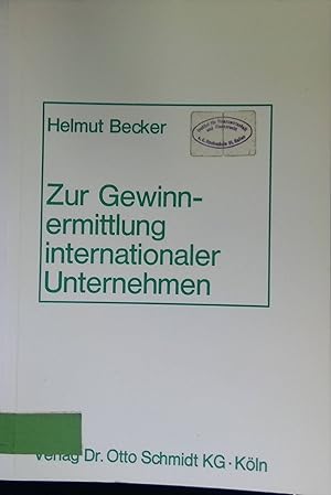 Seller image for Zur Gewinnermittlung internationaler Unternehmen : ( 1 Aussensteuergesetz); mit Wiedergabe u. bers. d. US-regulations sowie d. franz. Erlasses z. Preisgestaltung zwischen verbundenen Unternehmen. for sale by books4less (Versandantiquariat Petra Gros GmbH & Co. KG)