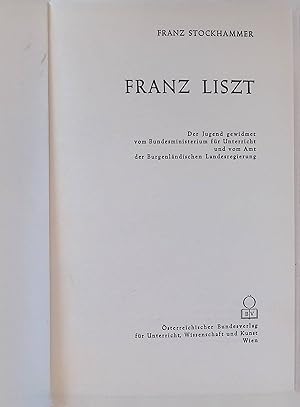 Bild des Verkufers fr Franz Liszt. zum Verkauf von books4less (Versandantiquariat Petra Gros GmbH & Co. KG)