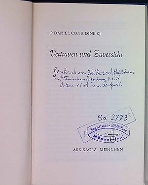 Immagine del venditore per Vertrauen und Zuversicht. venduto da books4less (Versandantiquariat Petra Gros GmbH & Co. KG)