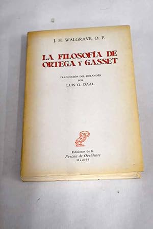 Image du vendeur pour La filosofa de Ortega y Gasset mis en vente par Alcan Libros