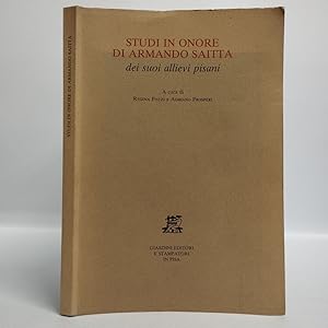 Imagen del vendedor de Studi in onore di Armando Saitta dei suoi allievi pisani. a la venta por Libreria Equilibri Torino