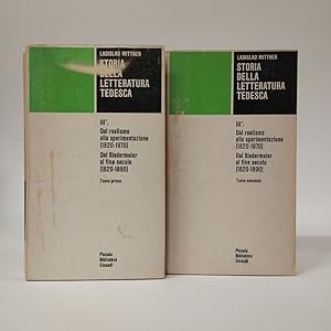 Storia della letteratura tedesca. Volume III. Parte prima. Dal realismo alla sperimentazione (182...