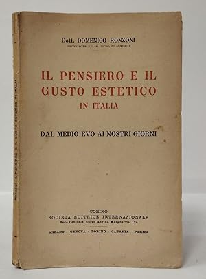 Il pensiero e il gusto estetico in Italia, dal medio evo ai giorni nostri