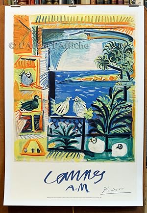 CANNES Alpes Maritimes par Picasso, Affiche lithographique originale 1962