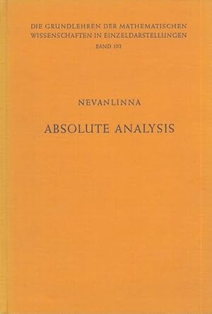 Seller image for Absolute Analysis for sale by Moraine Books