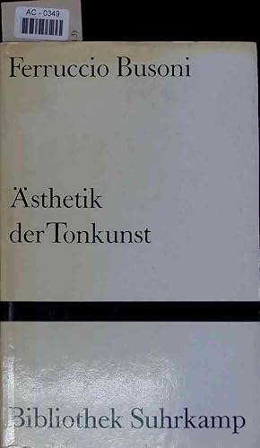 Bild des Verkufers fr Entwurf einer neuen sthetik der Tonkunst. AC-0349 zum Verkauf von Antiquariat Bookfarm