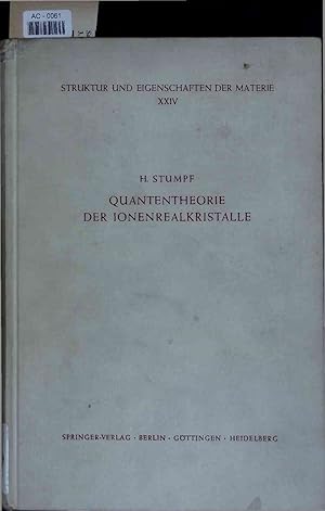 Quantentheorie der Ionenrealkristalle. AC-0061. Band XXIV