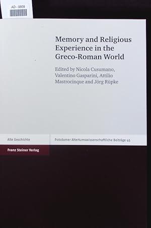 Imagen del vendedor de Memory and religious experience in the Greco-Roman world. a la venta por Antiquariat Bookfarm