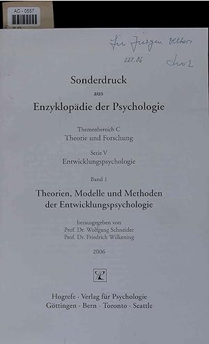 Seller image for Theorien, Modelle und Methoden der Entwicklungspsychologie. Enzyklopdie der Psychologie, Band 1 for sale by Antiquariat Bookfarm