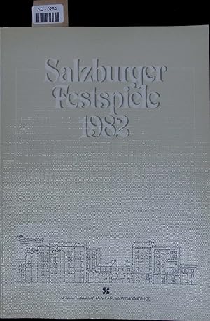 Bild des Verkufers fr Salzburger Festspiele 1982 mit Rckblende. AC-0294 zum Verkauf von Antiquariat Bookfarm